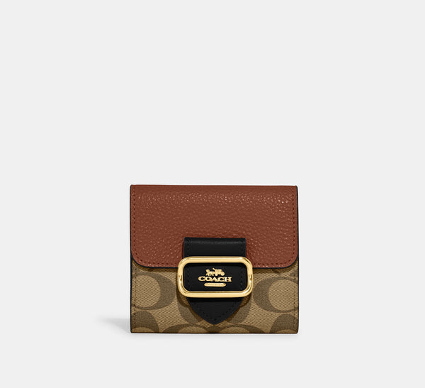 Small Morgan Wallet In Colorblock Signature Canvas