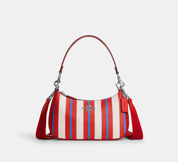 Teri Shoulder Bag With Stripe Print