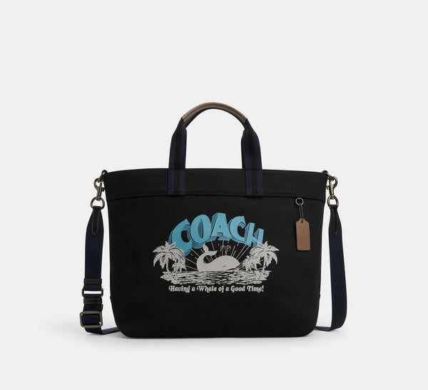 Tote Bag 38 With Whale Graphic