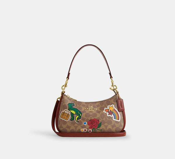 Teri Shoulder Bag In Signature Canvas With Sticker Print