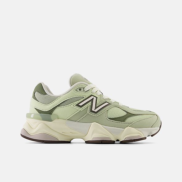 New Balance 9060-Big Kids (Size 3.5 - 7)-Olivine With Lichen Green