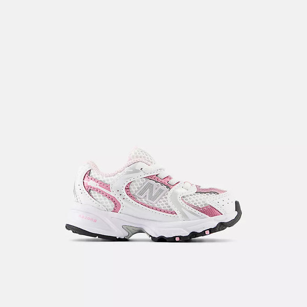 New Balance 530-Crib & Toddler (Size 0 - 10)-White with pink sugar