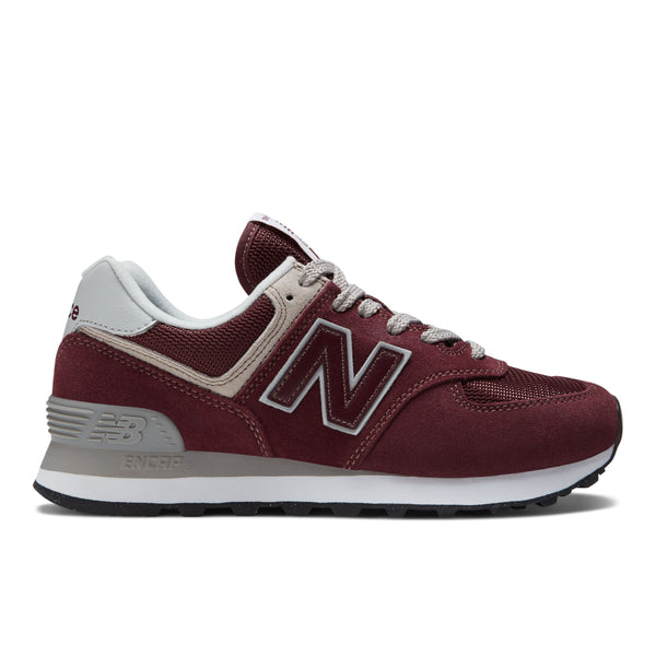 New Balance 574 Core Burgundy with White